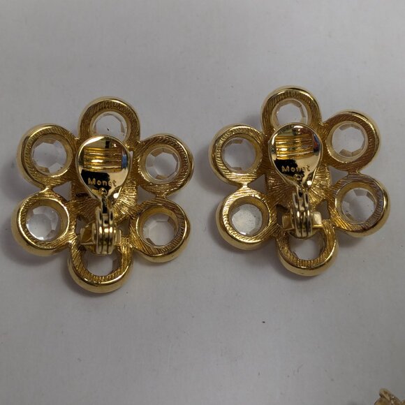 Clip On Earring Lot 3 Sets Monet Sarah Coventry 1 Matching Ring Wedding Party - Picture 7 of 16